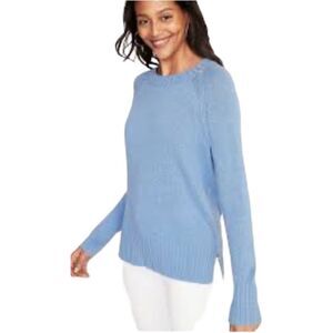 Old Navy‎ Blue Rib-Knit Crewneck Sweater